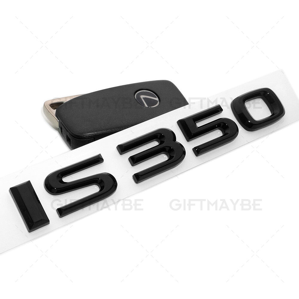 Lexus Trunk Lid Gloss Black IS 350 Letter Logo Badge Decal Emblem Car F-Sport