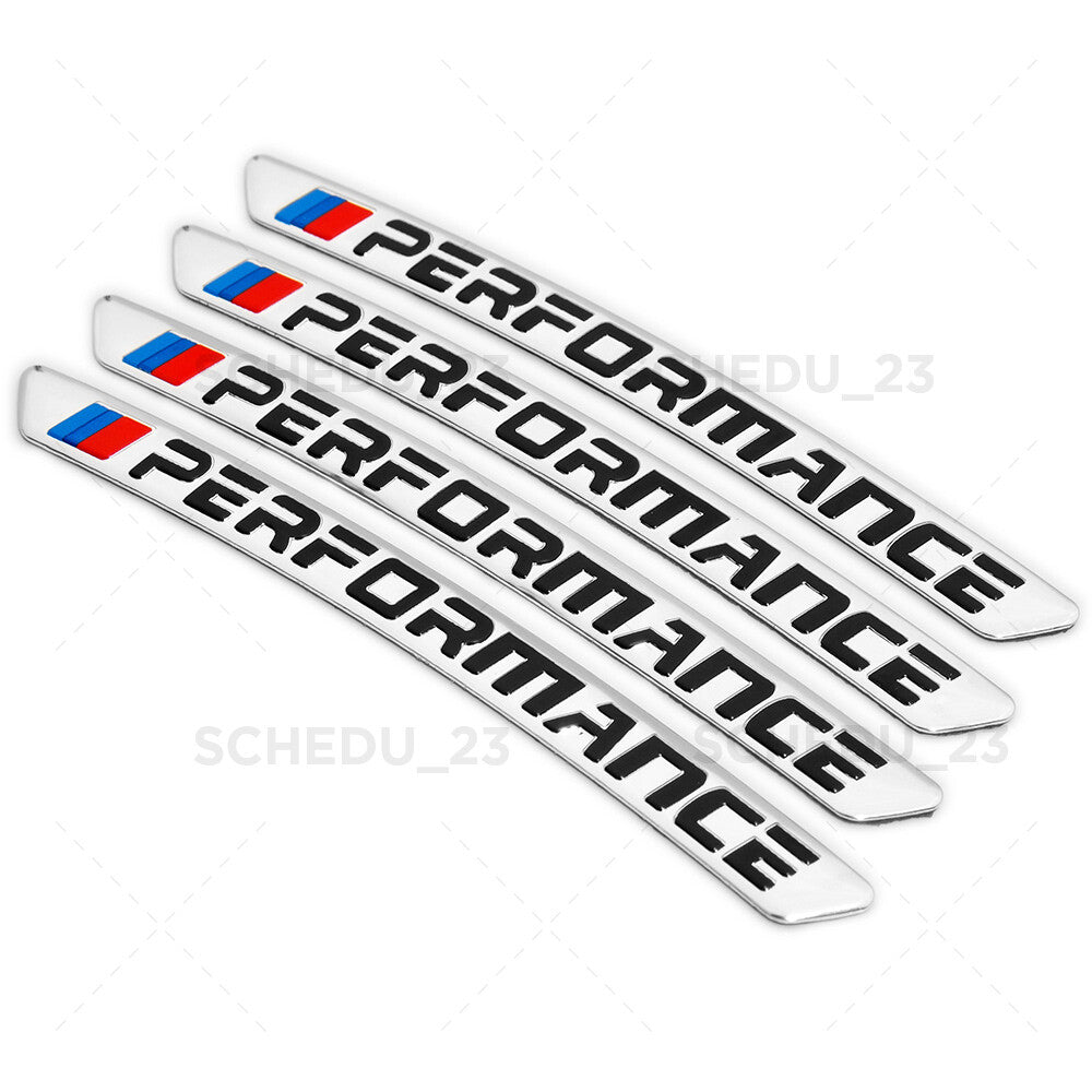 4x BMW New M Performance Wheels Aluminum Sticker Badge Logo Emblem M Power Sport