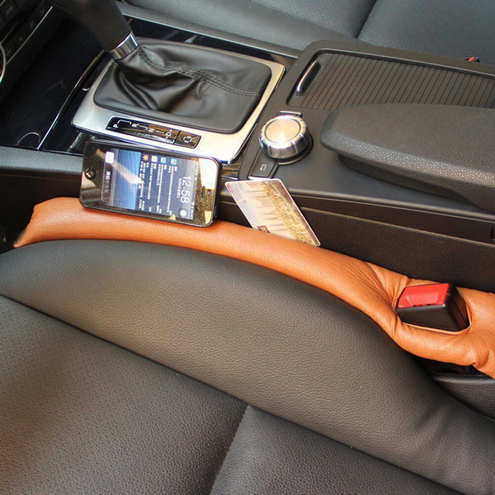 2pcs Universal Car Sport Seat Hand Brake Gap Filler Pad Leather Decoration Gift