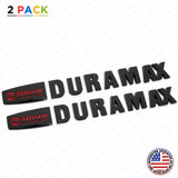 2x OEM Black Red Allison Transmission Duramax Hood Logo Emblem Badge Truck Sport