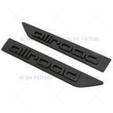 Audi Allroad Fender Left & Right Marker Nameplate Badge Emblem Sport Matte Black