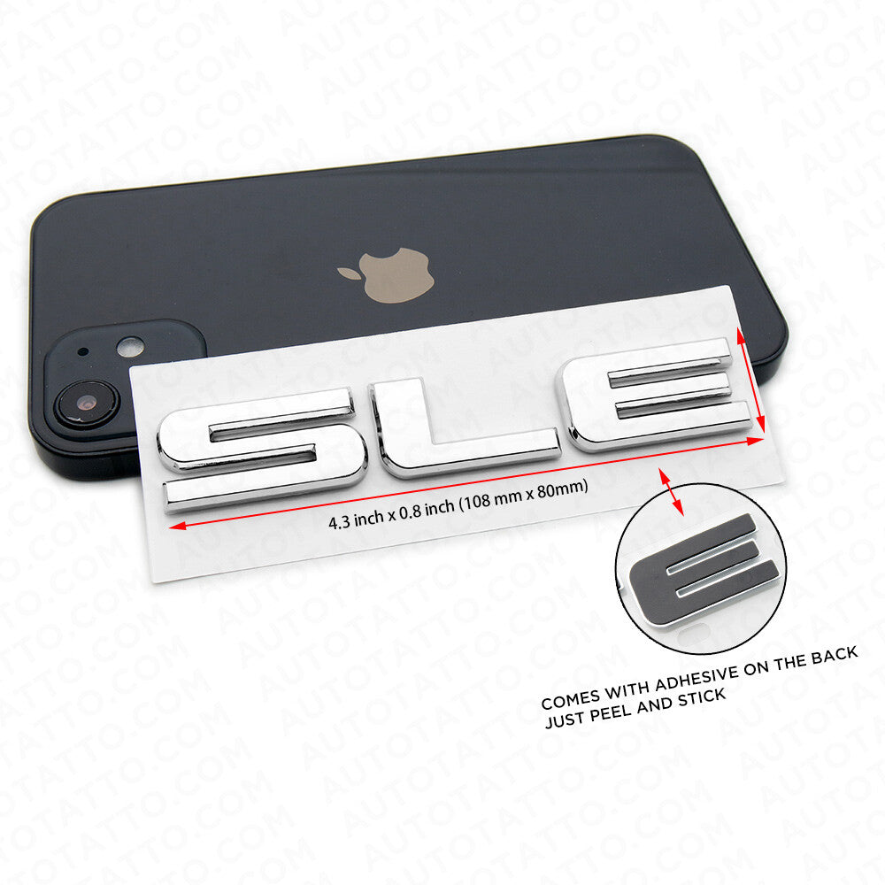 For GMC SLE Tailgate Liftgate Door Letter Nameplate Emblem Logo Badge OEM Chrome