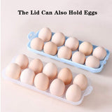 10-Grid Egg Storage Box with Lid Eggs Container Organize for Refrigerator