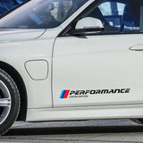 2x For BMW Performance Limited Edition Car Door Decal Sticker Waist Line Sport