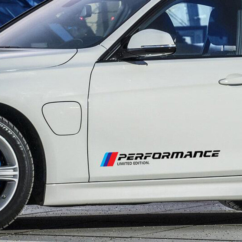 2x For BMW Performance Limited Edition Car Door Decal Sticker Waist Line Sport