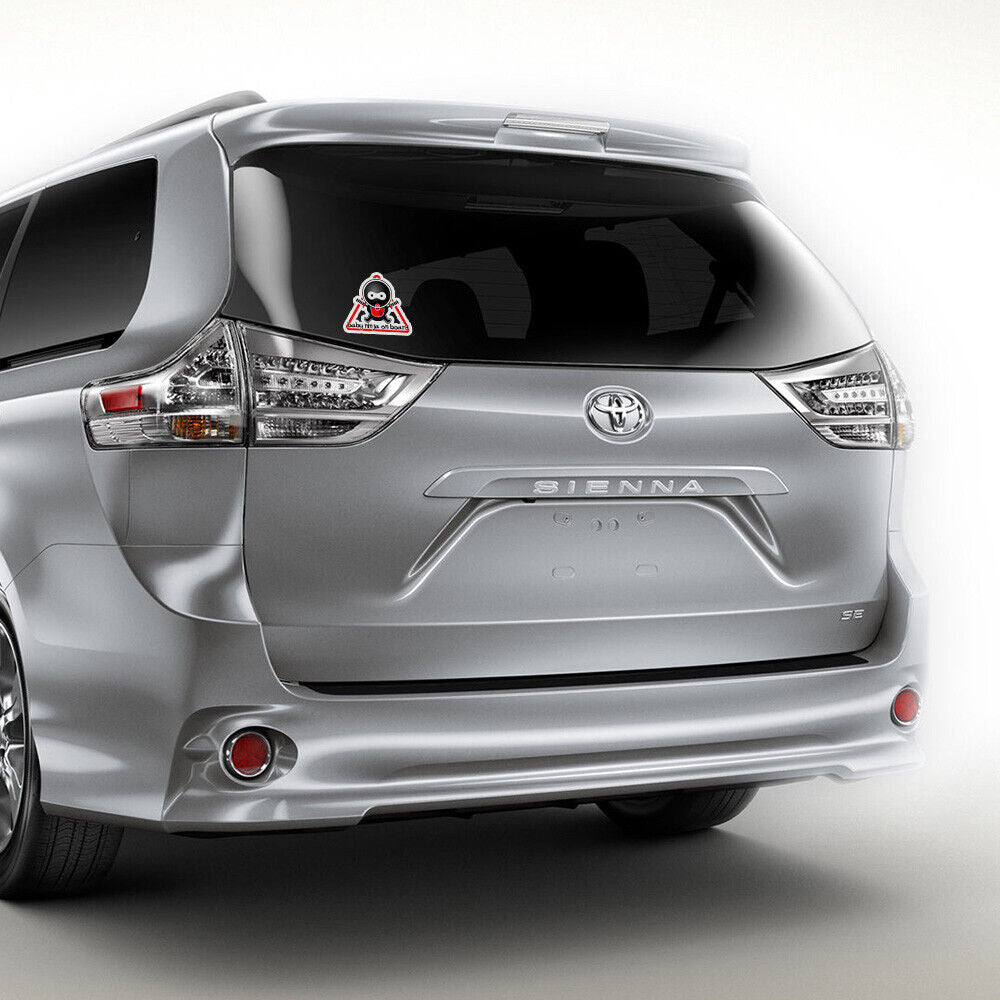Baby Ninja On Board Sticker Decal Kid In Car Rear Truck Liftgate Window Decorate
