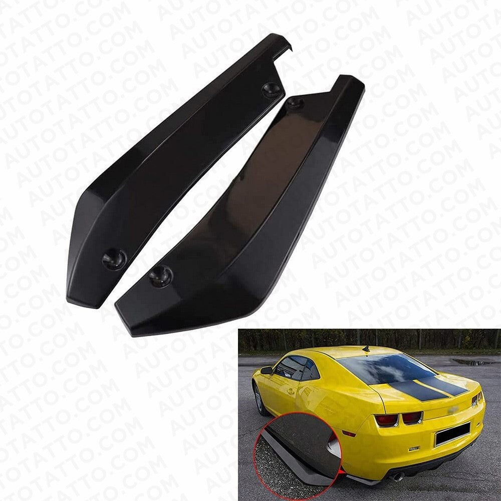 For Mercedes Car Rear Bumper Lip Diffuser Splitter Canard Protector Gloss Black