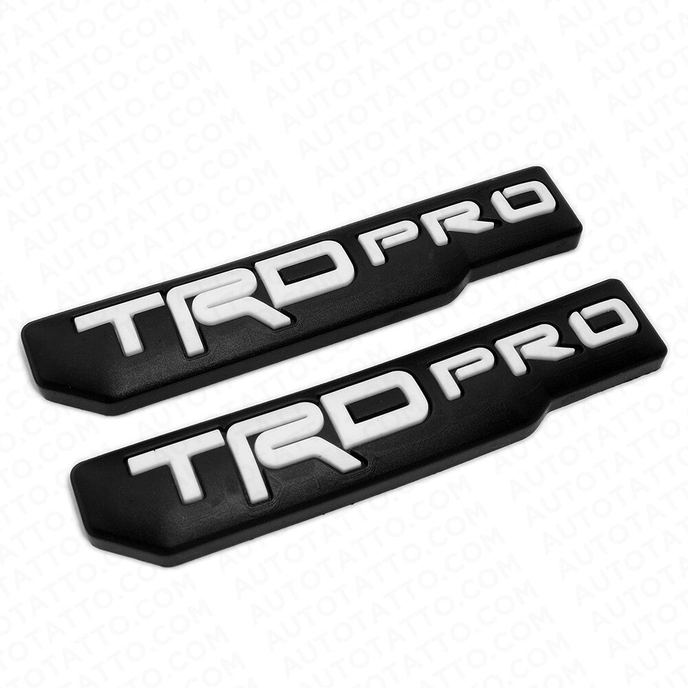2x Mini TRD Pro Fender Door Tailgate Badge Logo Emblem Silicone Decoration Sport