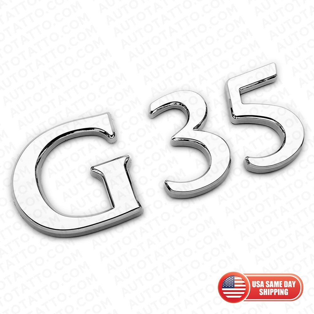 For Infiniti G35 Rear Trunk Logo Letter Badge Emblem Nameplate Sport Chrome