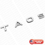 21-24 VW TAOS Rear Liftgate Hatch Lid Letter Nmaeplate Badge Emblem Chrome