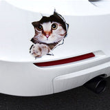 Fashion 3D Cute Cat Waterproof Car Sticker for Auto Scratch Cover or Decoration