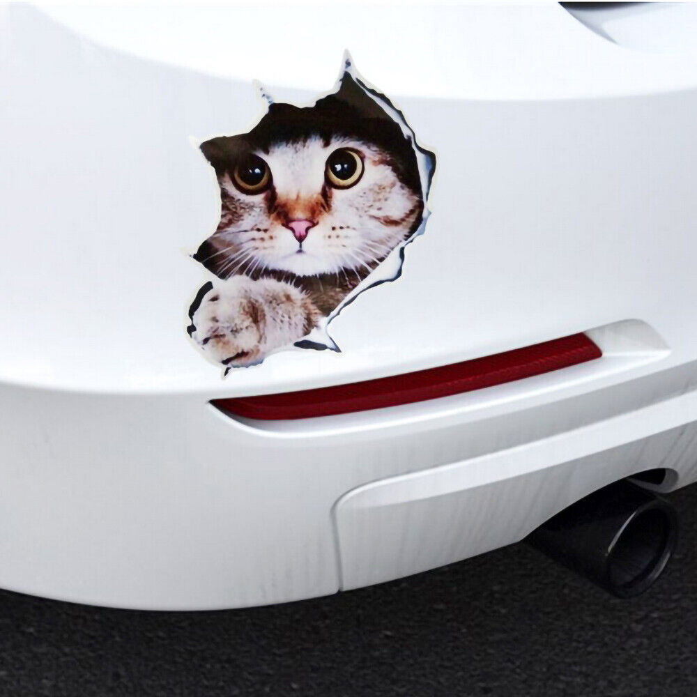 Fashion 3D Cute Cat Waterproof Car Sticker for Auto Scratch Cover or Decoration