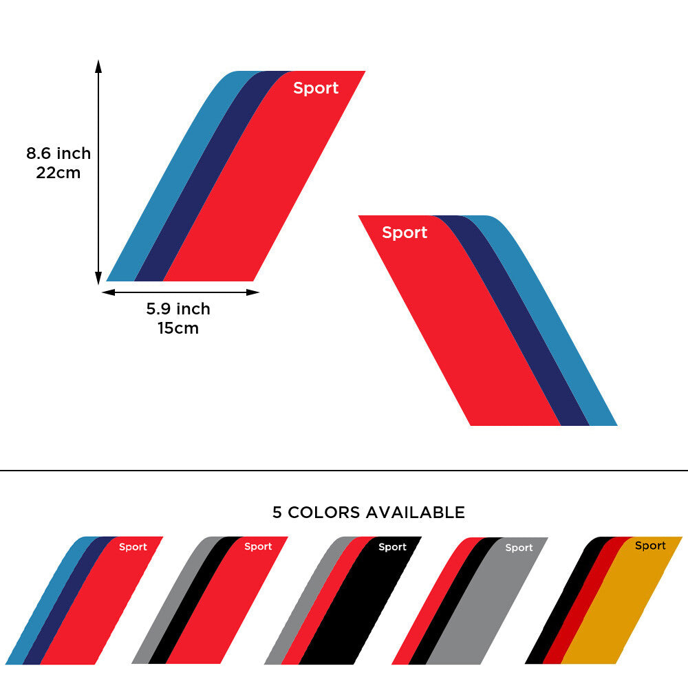 Universal Sport Side Door Fender Sticker Racing Vinyl Decal Car Truck SUV Decor