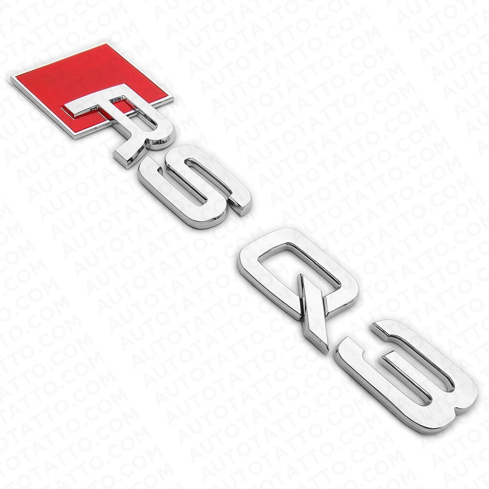 Audi RS Q3 Rear Letter Liftgate Nameplate Trunk Emblem Badge Sport Chrome Sline