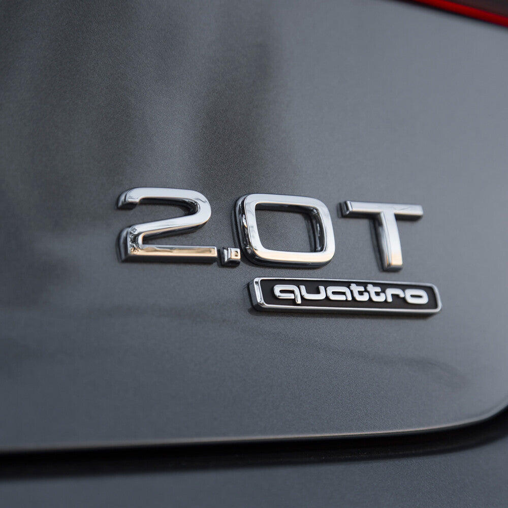 Audi Sport Car Rear Trunk Deck Lid 2.0T Turbo Nameplate Emblem Logo Badge Chrome