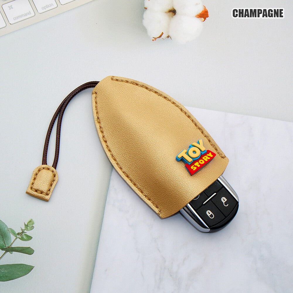 Universal Cute Cartoon Lady Car Key Fob Holder Cover Case Keychain Ring Gift