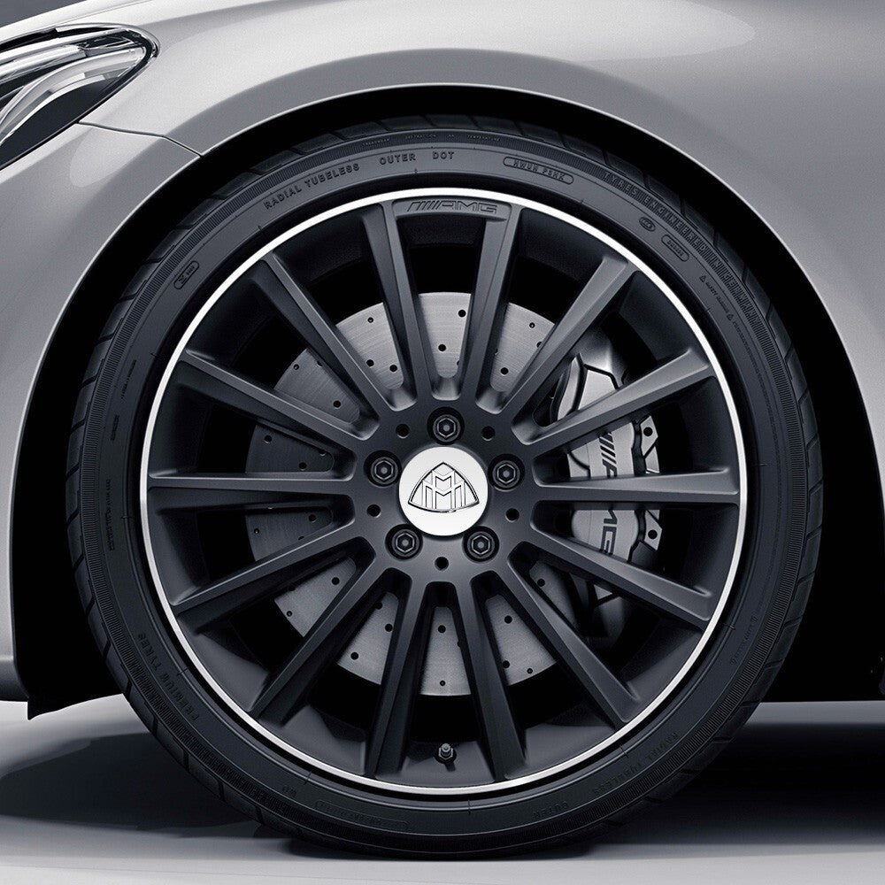 4x Mercedes Maybach Wheels Center Cap Hub Cover Inserts Replacement Sport Silver
