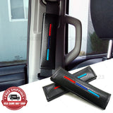 2pcs Fit BMW Sport Car Carbon Seat Belt Cover Safety Shoulder Strap Cushion Pad