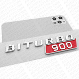 2x Mercedes BRABUS BITURBO 900 Side Fender Nameplate Badge Marker Emblem Chrome