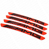 4x Mercedes AMG Edition Sport Wheels Badge 3D Sticker Logo Emblem Decoration Red