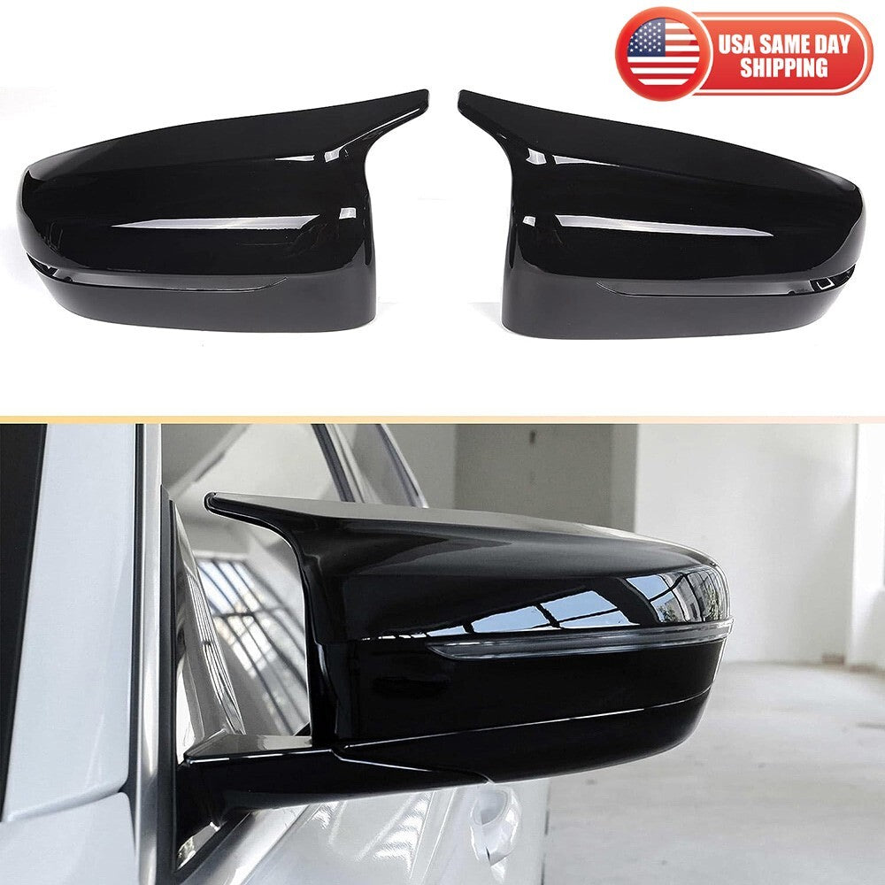 17-23 BMW G20 G30 G11 G12 M Style Gloss Black Replace Side Mirror Cover Cap