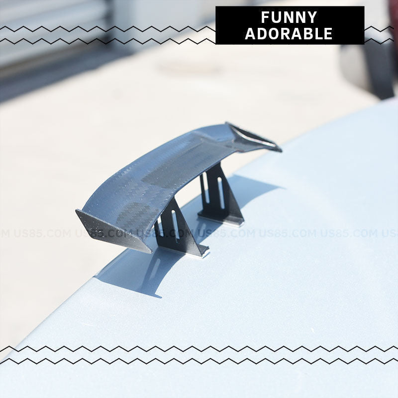 Carbon Fiber Universal Mini Spoiler Auto Car Trunk Tail Decoration Sport Wing
