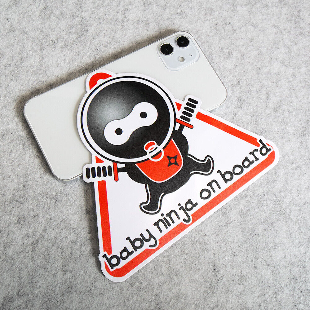 Baby Ninja On Board Sticker Decal Kid In Car Rear Truck Liftgate Window Decorate
