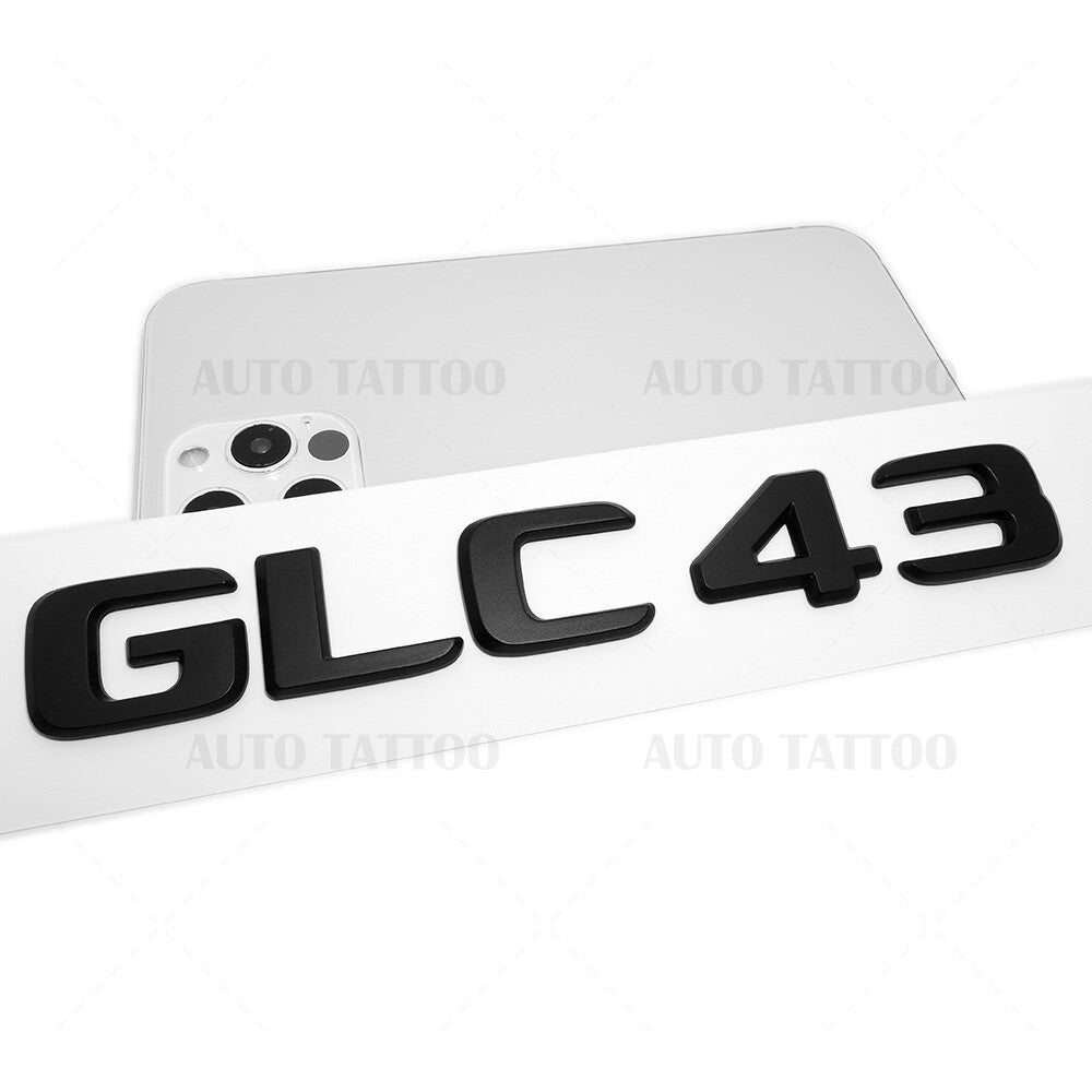 17-21 Mercedes GLC 43 Letter Emblem Liftgate Logo Badge AMG Sport Matte Black