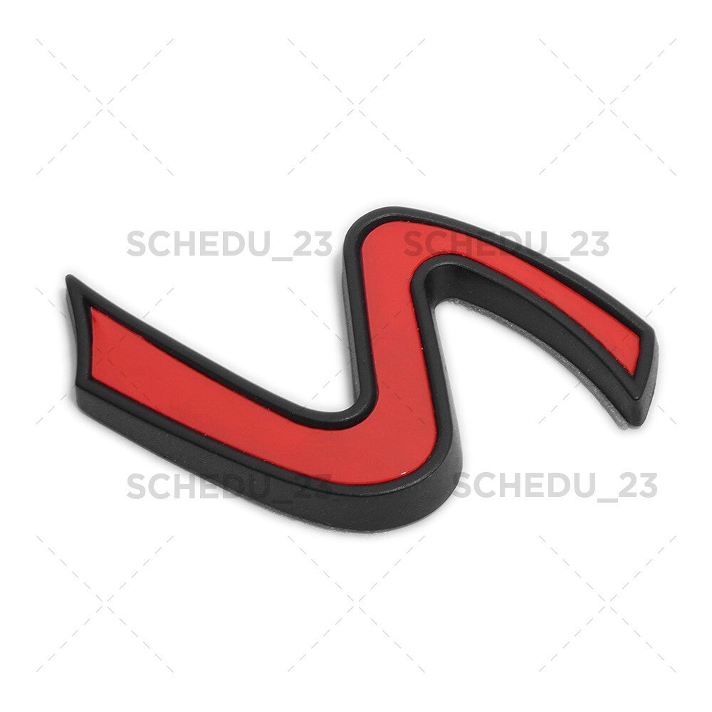 For MINI Cooper S Lettering Black & Red Rear Trunk Boot Logo Emblem Badge
