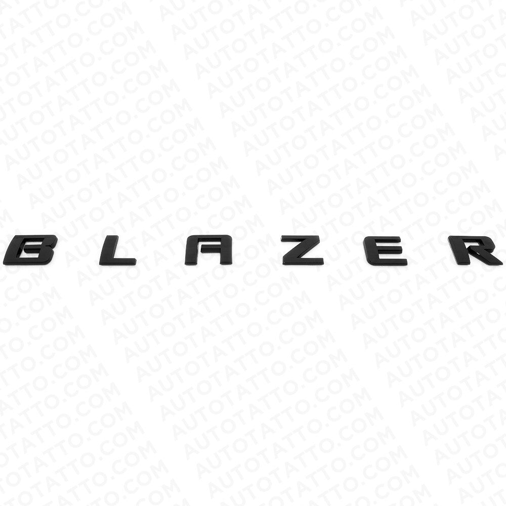 2pcs 19-23 Chevrolet Blazer Front Door Gloss Black Letter Nameplate Badge Emblem