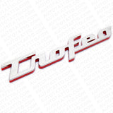 For Maserati Levante GT Side Fender Trofeo Emblem Nameplate Badge Chrome Red