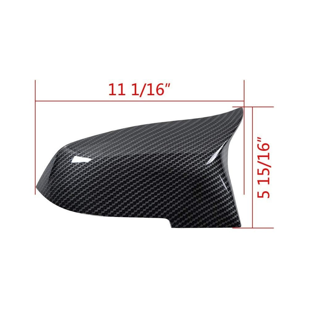 Carbon Fiber Style Side Mirror Cover Cap for BMW 14-18  F10 F11 F18 5-Series LCI