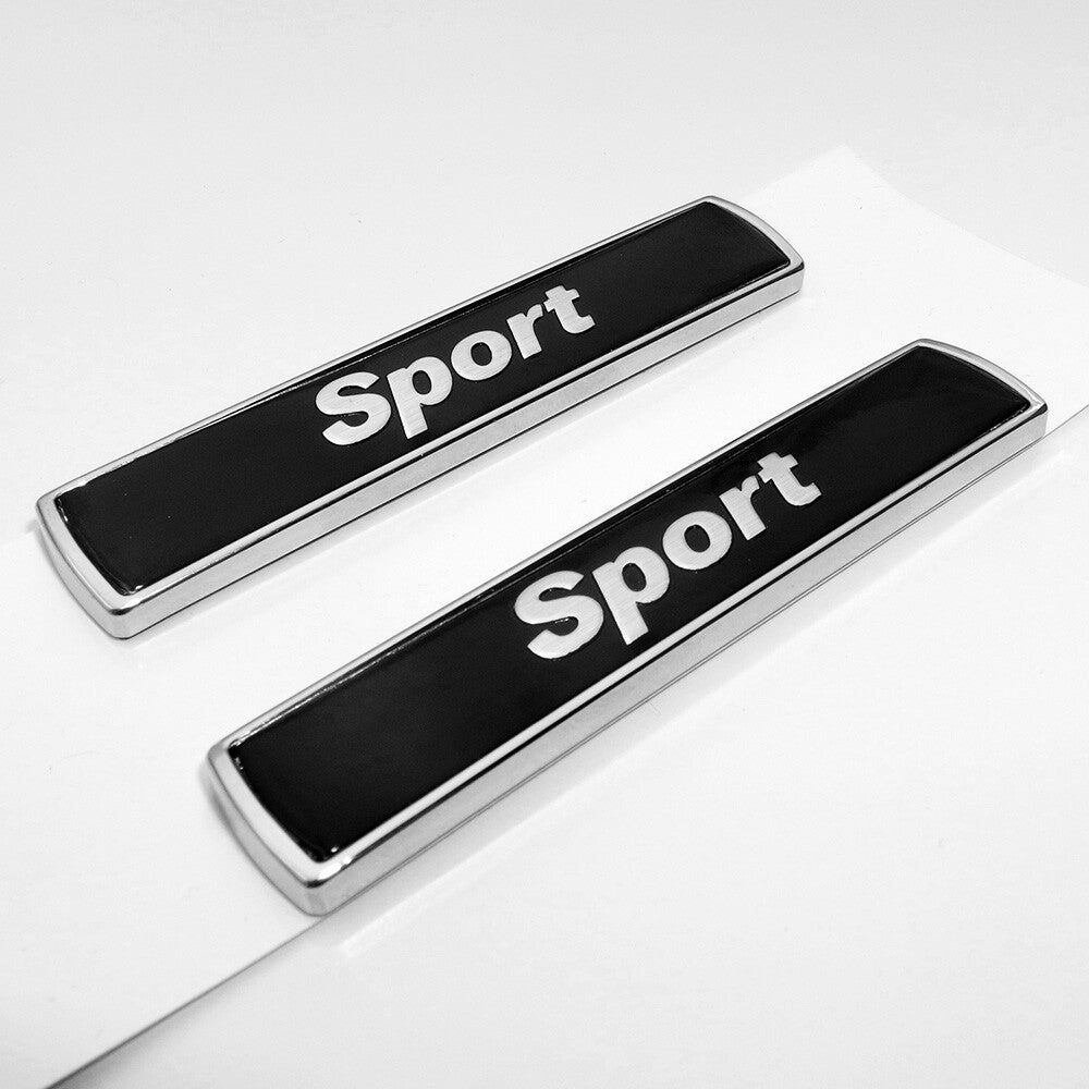 2x For BMW Sport Logo Emblem Badge Car Side Fender M Series Performance Sport