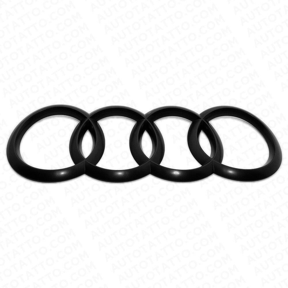 12-18 Audi A7 S7 RS7 Rear Liftgate Trunk Sign Logo Ring Badge Emblem Matte Black