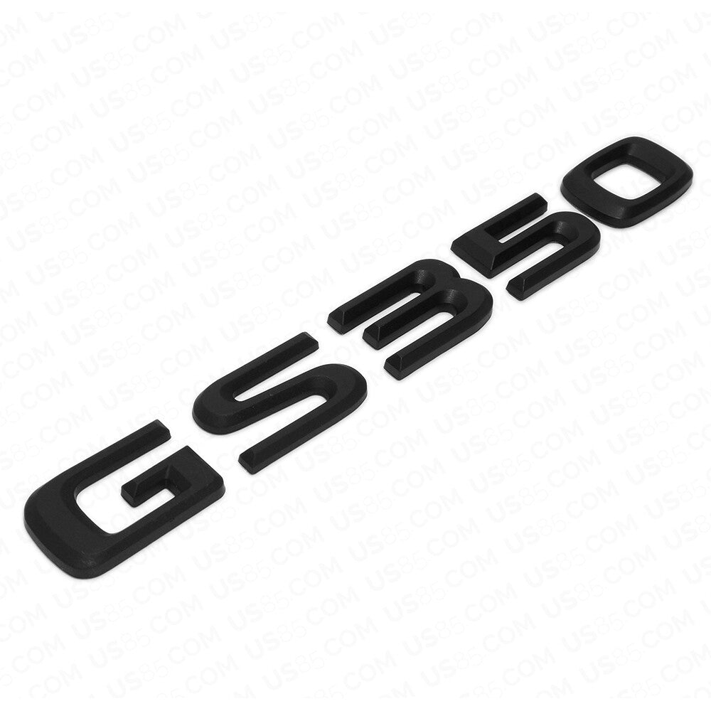 Lexus Trunk Matte Black GS 350 Letter Logo Badge 3D Decal Emblem Replace F-Sport