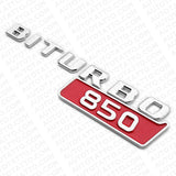 2x Mercedes BRABUS BITURBO 850 Side Fender Nameplate Badge Marker Emblem Chrome