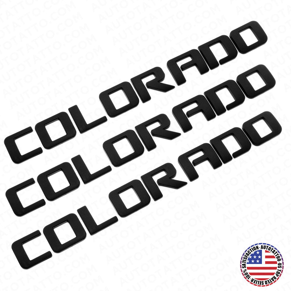 3x For Chevy Colorado Fender / Tailgate Badge Logo Emblem Truck OEM Black Sport