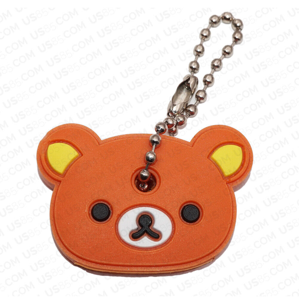 Universal 3D PVC Silicone Cute Cartoon Key Identifier Label Cap Cover Keychain