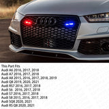 16-21 AUDI A6 A7 A8 S7 RS7 Gloss Black Front Grille Rings Badge Logo Emblem