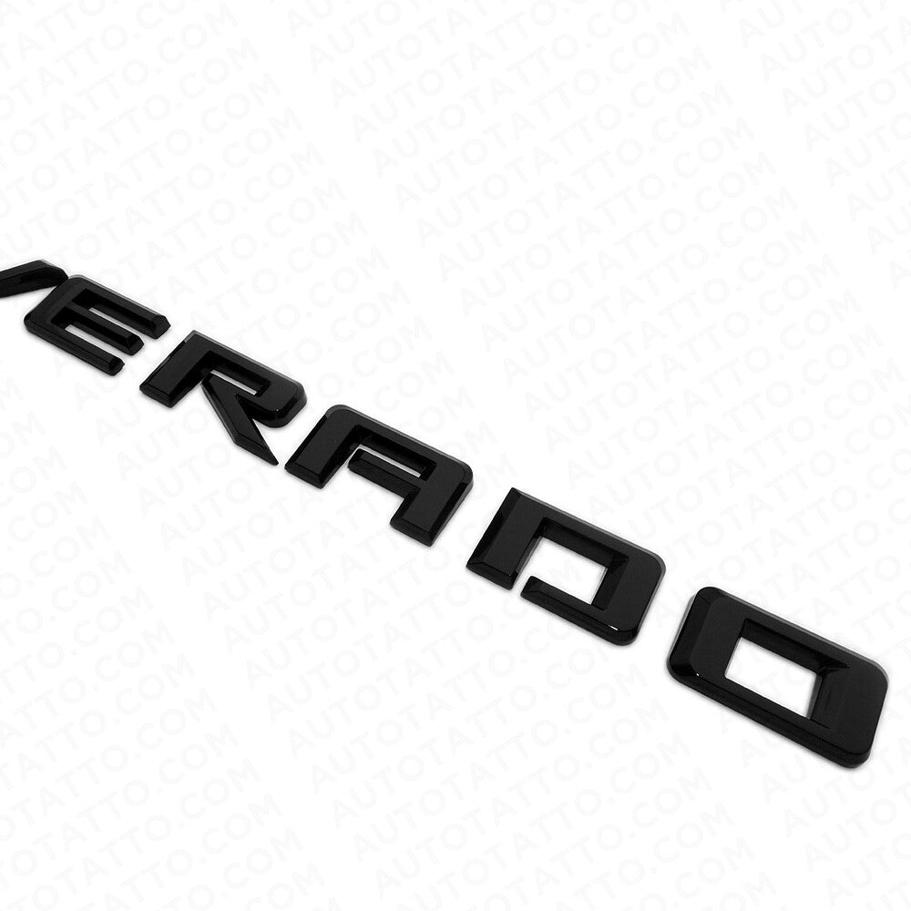 19-21 Gloss Black Silverado 1500 Side Fender Letter Logo Emblem Badge Z71 LT LTZ