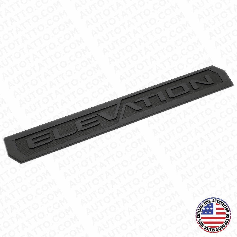 19-23 GMC Sierra Elevation Rear Bed Tailgate Nameplate Badge Emblem Matte Black