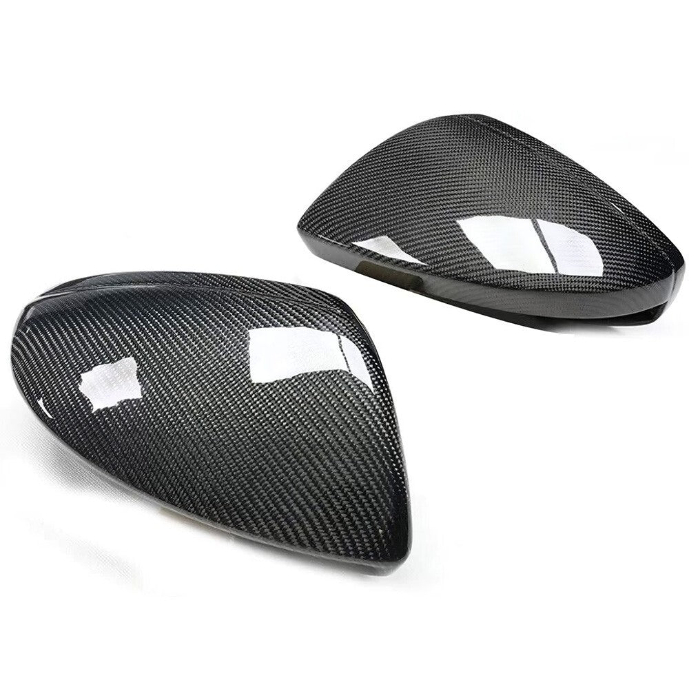 19-24 Audi C8 A6 S6 A7 S7 A8 Real Carbon Fiber Car Side Mirror Cover Cap Replace