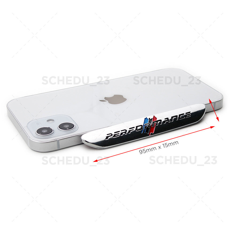 2x M Performance Car Fender Nameplate Emblem Badge Sport Limited Decorate Chrome