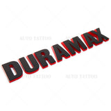 2x Silverado Duramax Redline Hood Letter Logo Emblem Badge Trucks OEM Black Red