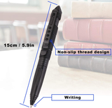 2 Pack Military Tactical Pen Set with 6 Ballpoint Refills Writing,Made Car Accessory - Black