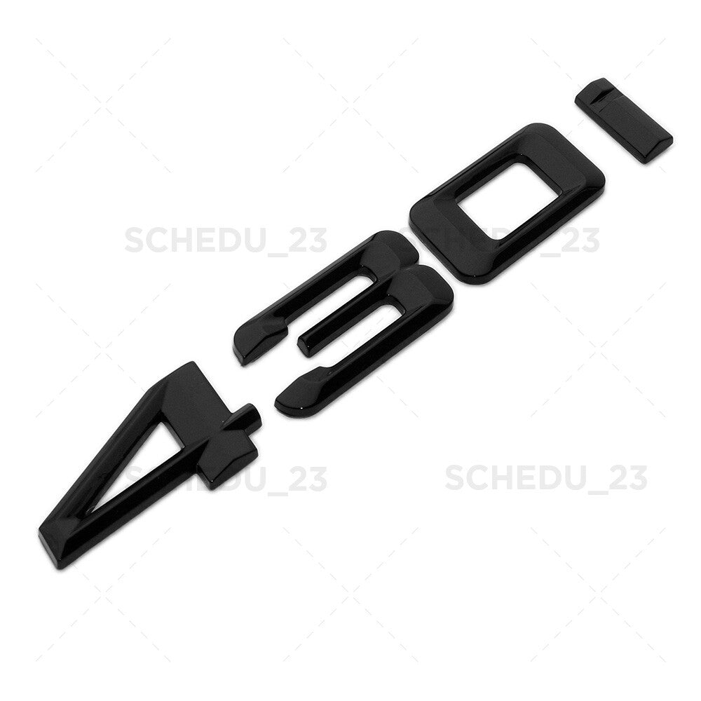 17-20 Gloss Black 4 Series 430i Car Trunk Lid Emblem Badge M Performance Sport