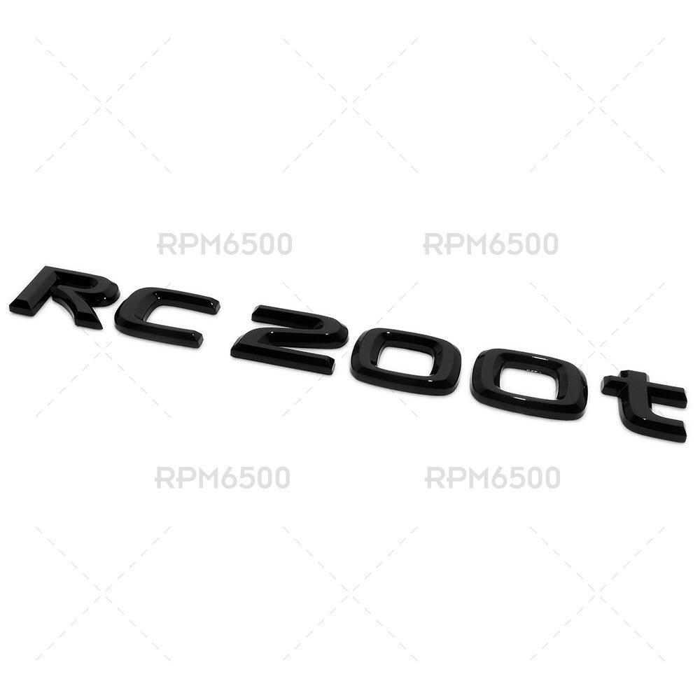 For Lexus Trunk Gloss Black RC 200t Letter Logo Badge Emblem Car Replace F-Sport