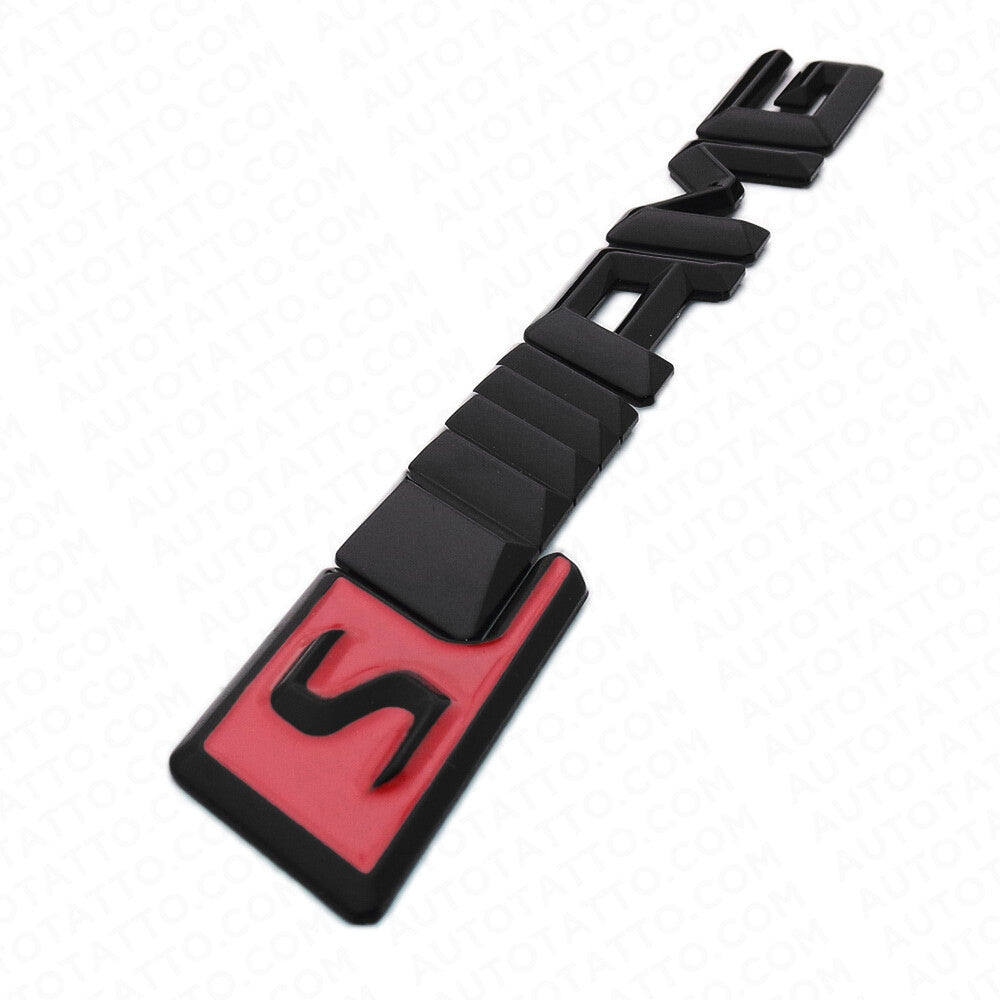 S AMG Edition Trunk Emblem Logo Sticker Badge Decoration Sport Gloss Black Red