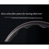 Universal Black Carbon Auto Car Steering Wheel Cover Non Slip Protector Decorate