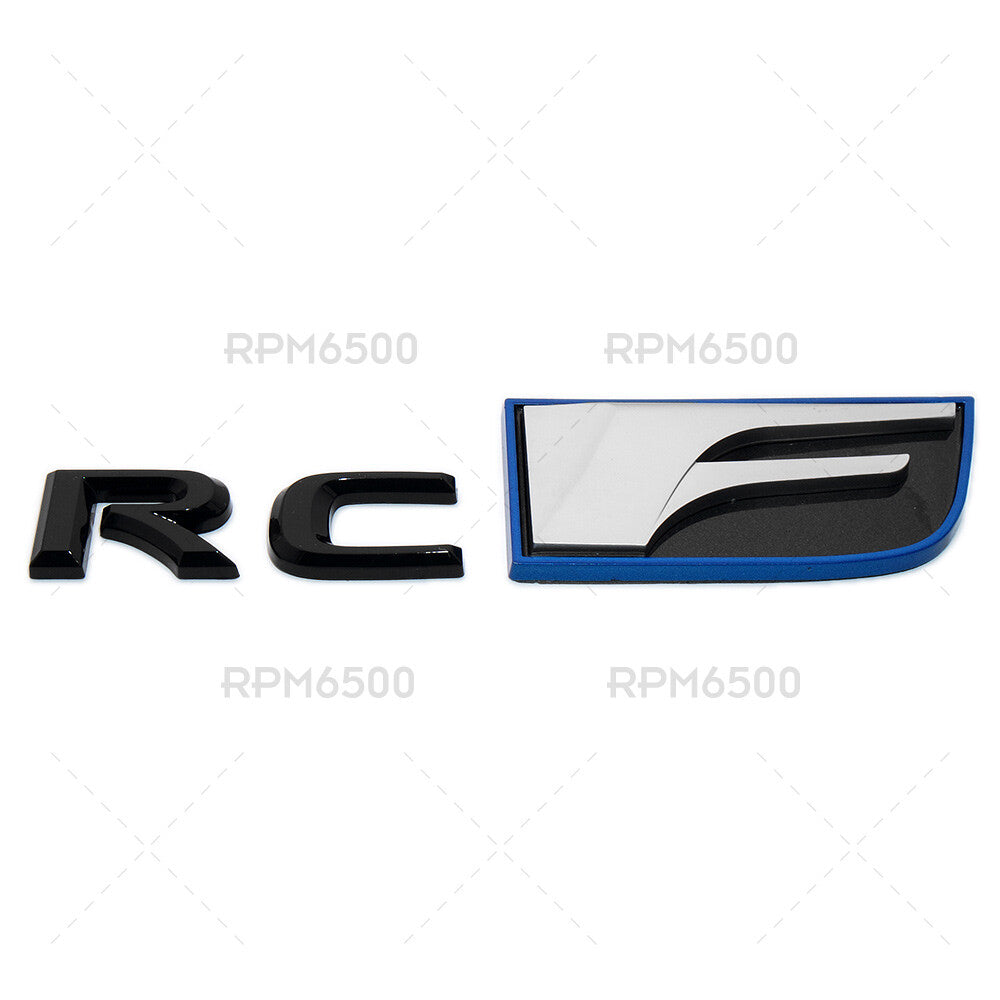 For Lexus Trunk Lid RCF RC F Letter Logo Badge Emblem Car Replace F-Sport Black